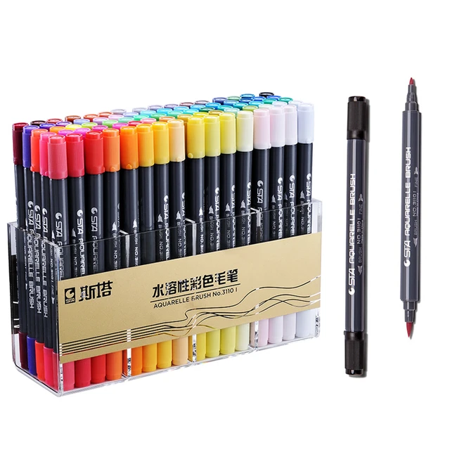 Soft Dual Brush Art Markers Pen Fine Tip and Brush Tip Great for Bullet  Journal Student Coloring Book Calligraphy Lettering