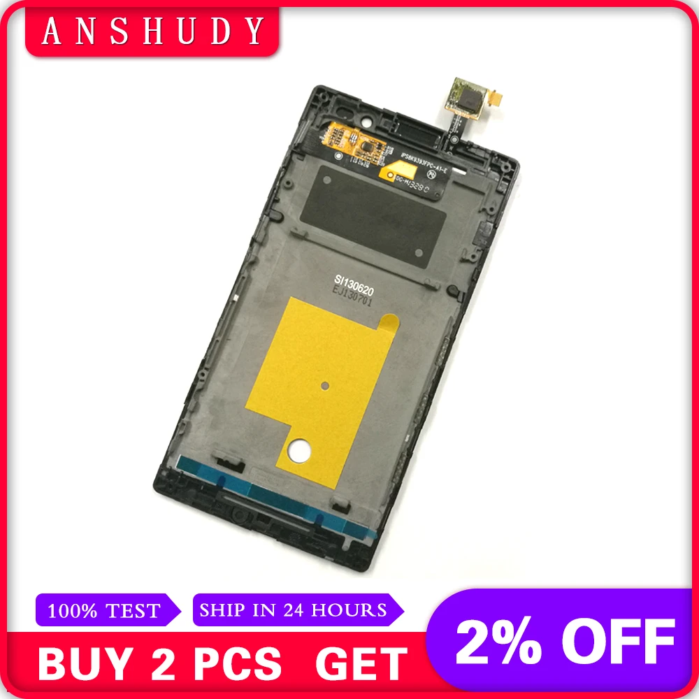 

For Sony For Xperia C S39H S39 C2304 C2305 LCD Display Panel Monitor + Touch Screen Digitizer Sensor Glass Assembly With Frame