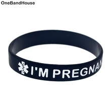 OneBandaHouse 1 шт я беременна силиконовый браслет Аварийный Браслет 4 цвета