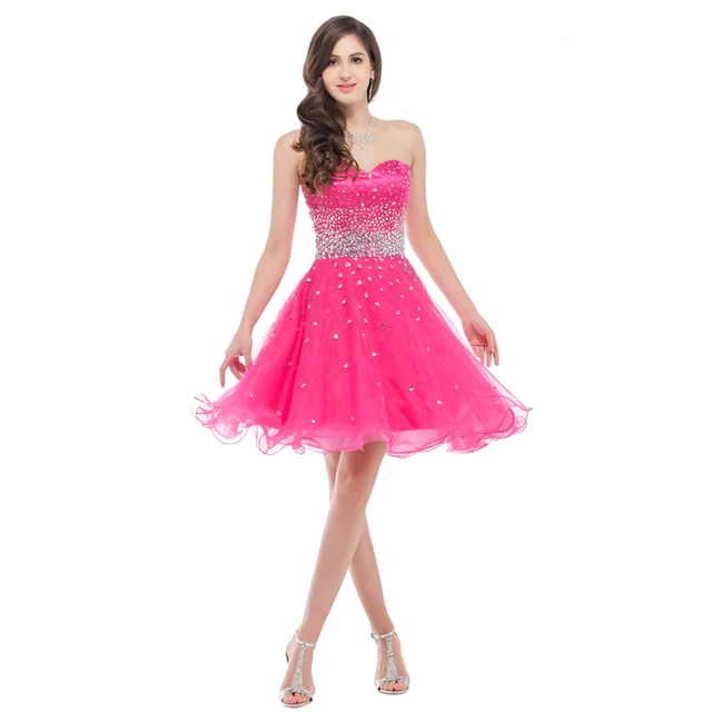 Embellished Organza Short Prom Dresses
