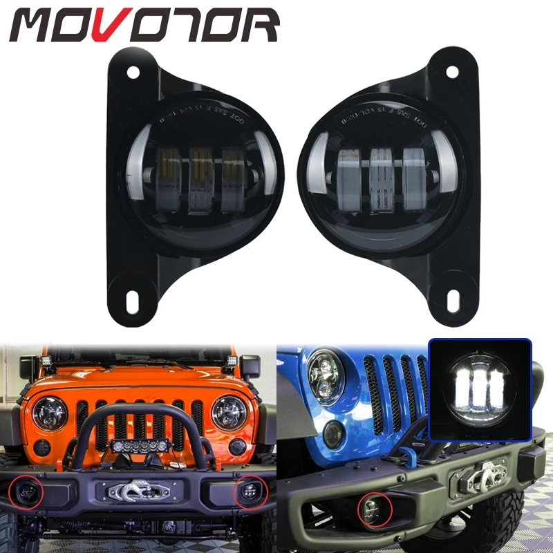 For Jeep Wrangler Upgraded LED Fog Lights Tenth Anniversary Front