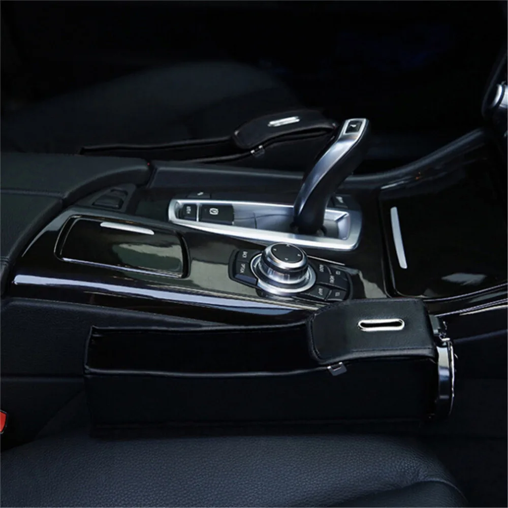 Автомобильный органайзер для укладки Многофункциональный зазор герметичное автокресло контейнер для хранения монет консоль боковой карман черный/красный