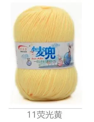 ZENGIA 1pc Knitting Yarn Crochet Thread for Knitting Nanometer Protein Velvet Eco-friendly Soft Yarns for Baby Cloth 50g/Ball - Цвет: 11