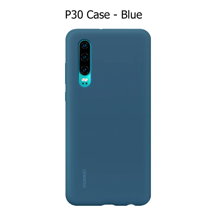 huawei P30 P30 Pro Чехол huawei официальный жидкий силиконовый защитный чехол из микрофибры односторонний huawei P 30 P 30Pro чехол - Цвет: P30 case blue