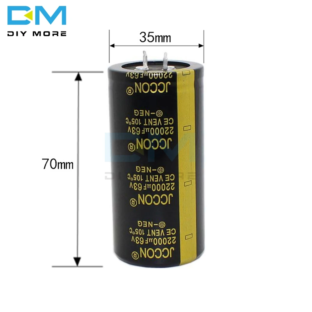 63V 22000 мкФ 35X70 мм 35X70 алюминиевый электролитический конденсатор высокая частота низкое сопротивление через отверстие конденсатор 35*70 мм diymore