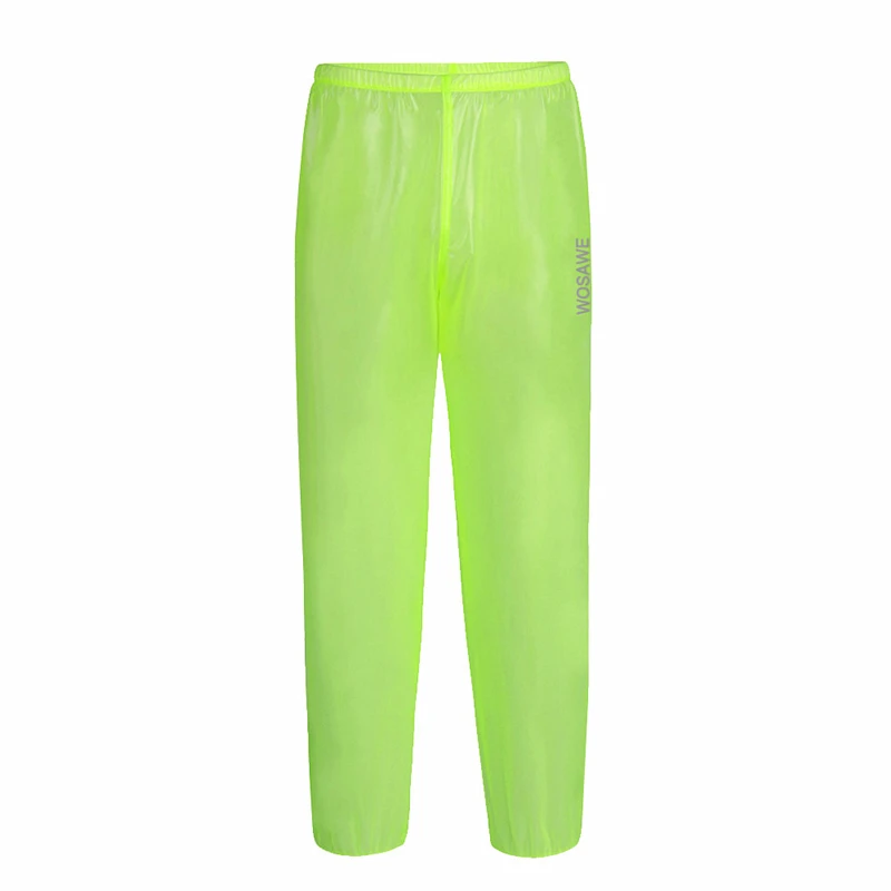 WOSAWE уличные спортивные брюки от дождя для велоспорта, велосипеда, бега, водонепроницаемые ветрозащитные брюки - Цвет: Зеленый