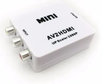 

DHL free. 20pcs. RCA AV to HDMI Converter Adapter Mini Composite CVBS to HDMI AV2HDMI Converter in Retail Package 1080P. AV2HDMI
