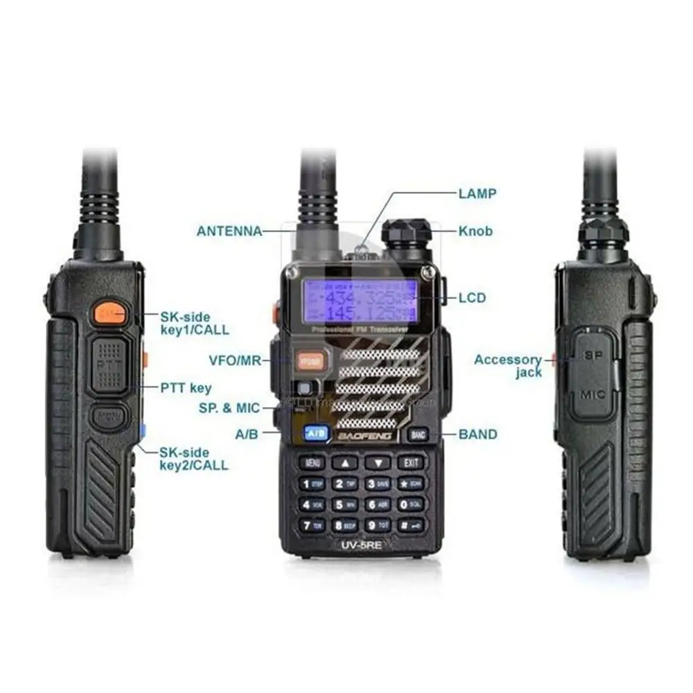 Dhl ИЛИ ems 30 шт BAOFENG UV-5RB 5R PLUS Новая версия 136-174/400-520 МГц двухдиапазонного радио