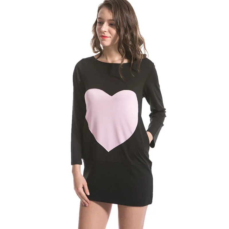 Женские длинный рукав вязать топы 2018 новых шею Love Весна женский Vestidos Высокое