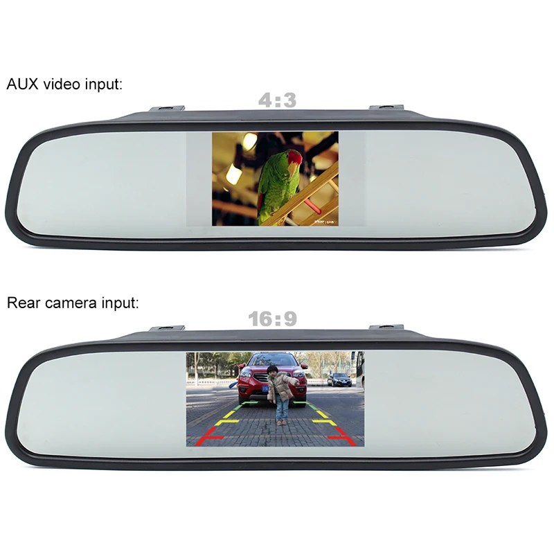 Парктроник GreenYi HD 800*480 5 &quotTFT LCD автомобильное парковочное зеркало заднего вида 2