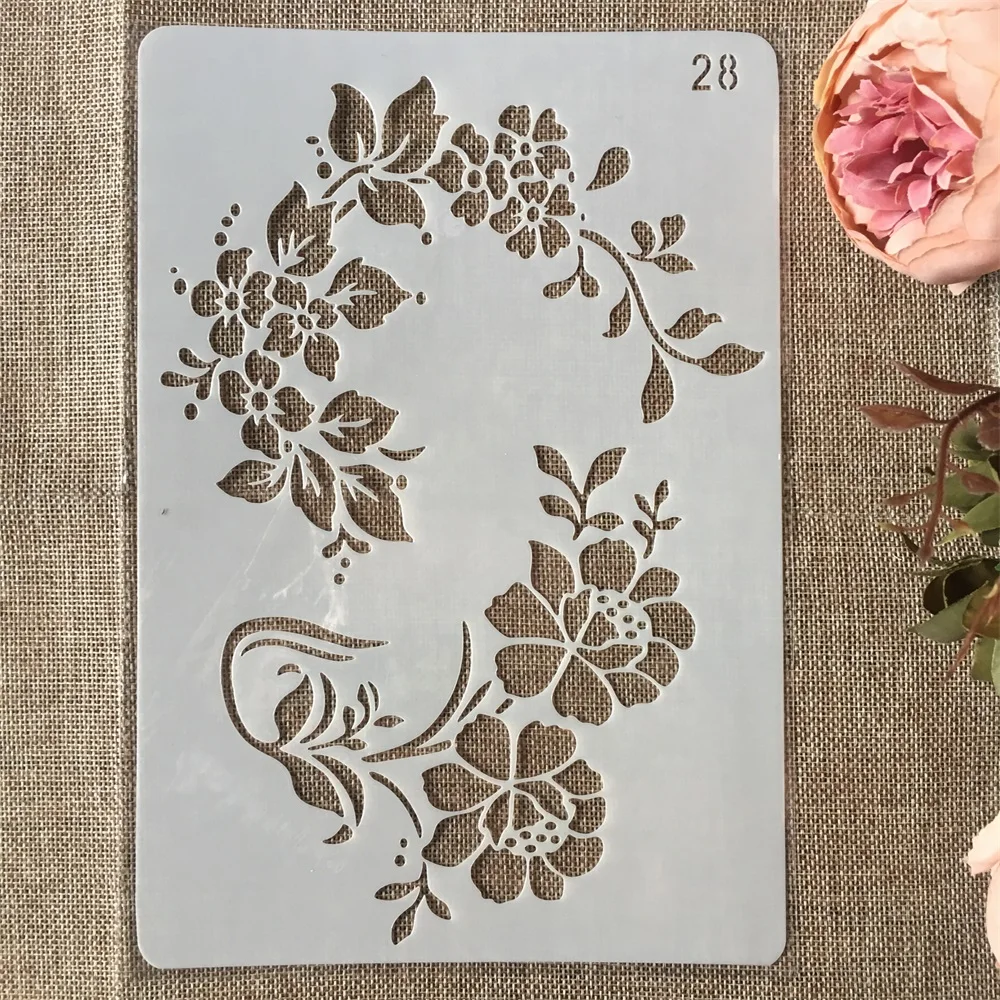 

A4 26cm Flower Leaves DIY Craft Layering Stencils Painting Scrapbooking Stamping Embossing Album Paper Card Template