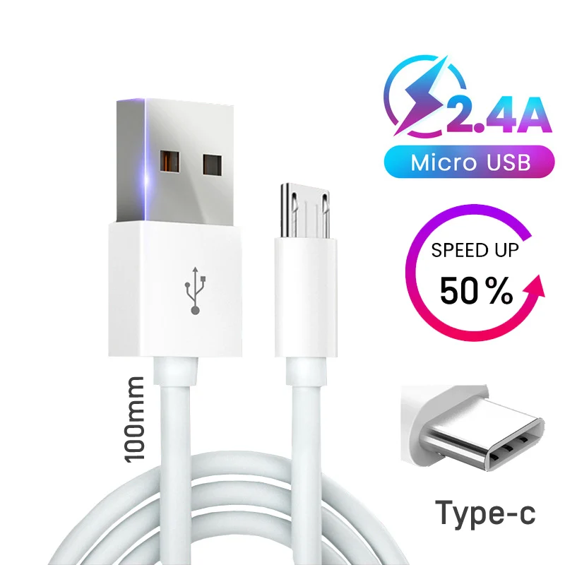 QC3.0 Fast Charger Adapter for iPhone Xiaomi Samsung Quick EU Chargers Battery Power Supply with Type-c Micro USB Charging Cable - Тип штекера: white type c