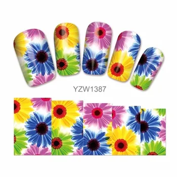 1 Sheet Nail Art Water Decals Transfer Sticker Manicure Tips Nail Decoration Makeup Tools 1387