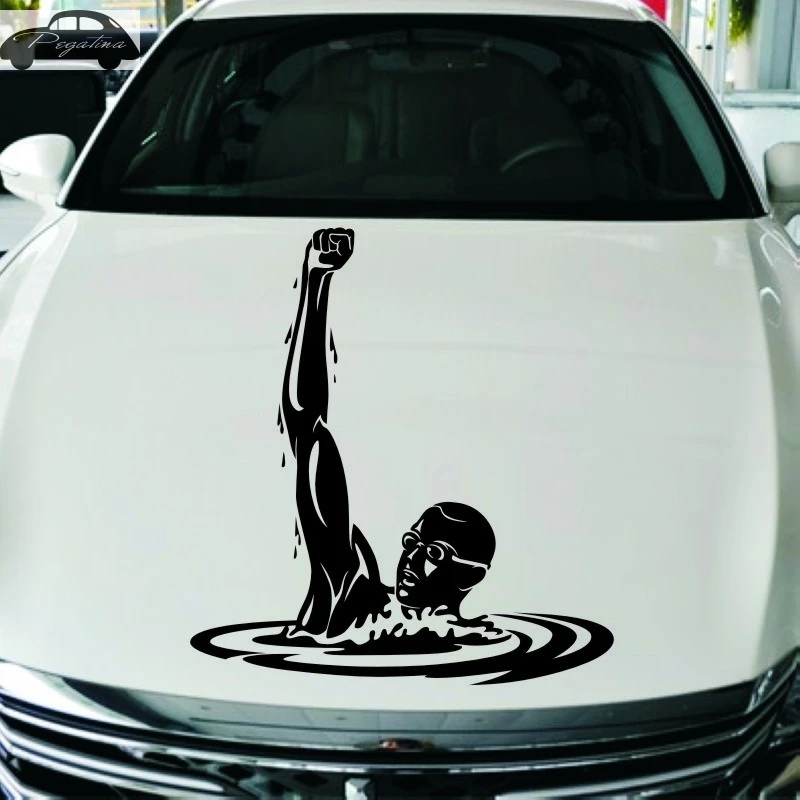 Стикер плавание плавающий Минг автомобиль наклейка плакаты Born To swim виниловая