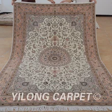 Yilong 6'x9' Восточный персаин вязаный шерстяной коврик ручной работы изысканный ручной работы шерстяной ковер шелк(1480