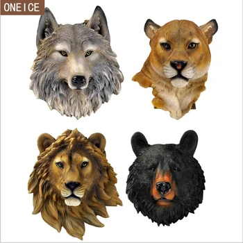 

Nordic lion sculpture resin domineering wall hanging animal avatar statue bar living room home decoration accessories crafts
