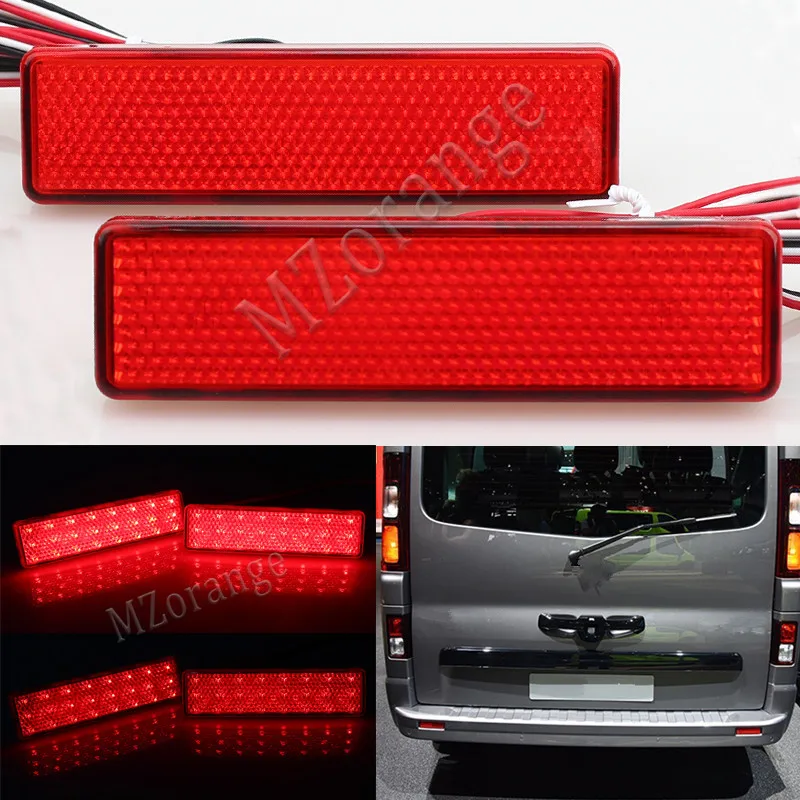 

For Renault Trafic Master Nissan Primastar Opel Vauxhall Vivaro Movano A Car Red Lens OEM Led Rear Bumper Reflector Light