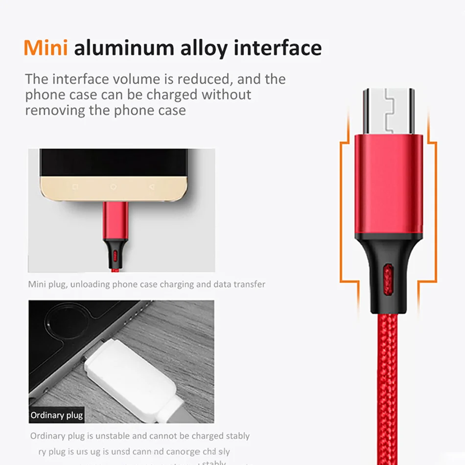 Oppselve Micro USB кабель 2.4A телефон Быстрая зарядка кабель для Xiaomi Redmi Note5 Micro USB зарядное устройство кабель для передачи данных для samsung USB шнур