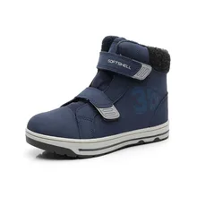 Новинка года; детская хлопковая обувь для мальчиков и девочек; зимние ботинки с шерстью; модные водонепроницаемые носки; зимняя детская обувь для-30 градусов Цельсия
