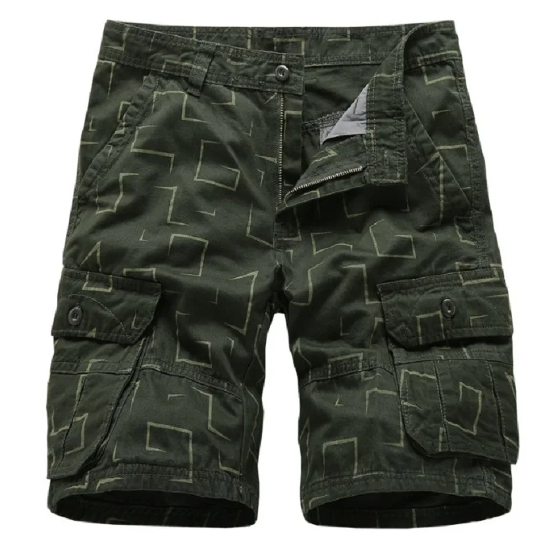 Мужские шорты Карго Для мужчин s Повседневное свободные работа шорты камуфляж военной мульти-Карманы Короткие человек Hombre плюс Размеры шорты мужские