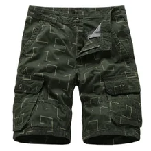Мужские шорты Карго Для мужчин s Повседневное свободные работа шорты камуфляж военной мульти-Карманы Короткие человек Hombre плюс Размеры шорты мужские