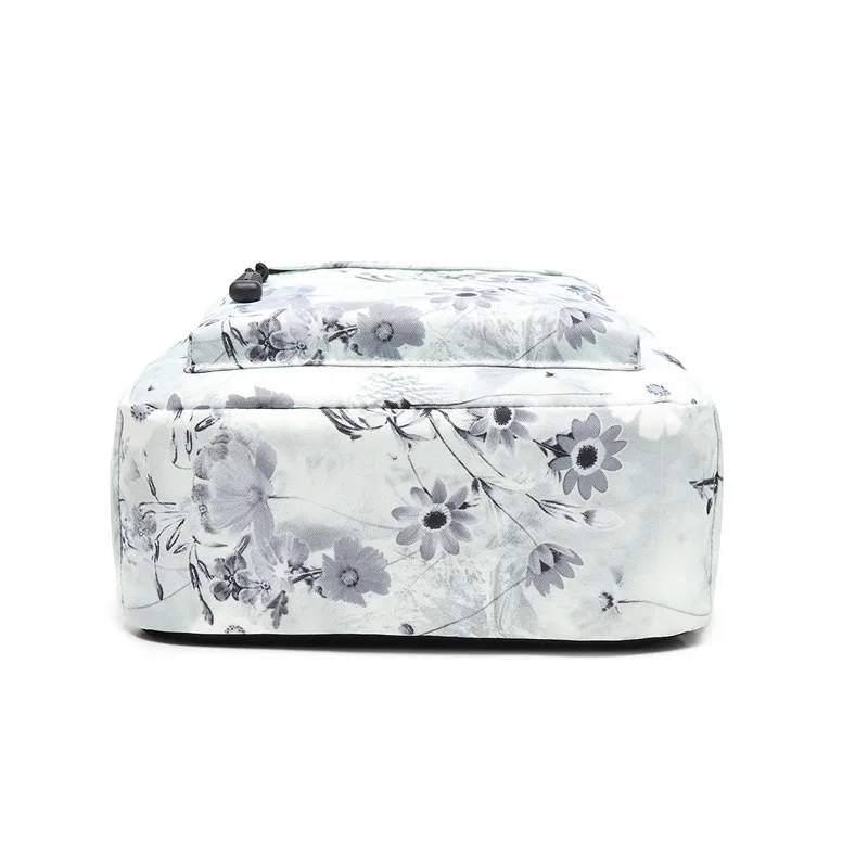 Simple estilo chino Vintage de lona de las mujeres Mochila de la impresión de flor bolsa de Nylon portátil bolsas de la escuela Mochila femenina Simple estilo chino Vintage de lona de las mujeres Mochila de la impresión de flor bolsa de Nylon portátil bolsas de la escuela Mochila femenina