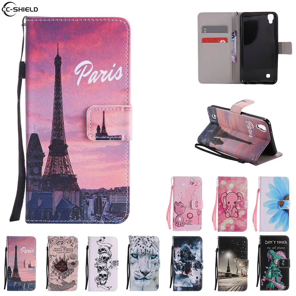 Флип чехол для LG X Power XPower K220DS K220 DS K210 с отделением карт флип телефона кожаный