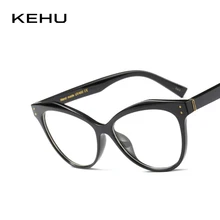 Kehu Lady Cat Eye Очки простой ретро Стиль глаз Очки круговой прозрачные линзы Книги по искусству вентилятор Очки Рамки подарок К нему k9472
