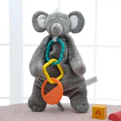 Детские игрушки 0 12 месяцев прорезыватель Слоник пустышка безопасности Одеяло плюшевые игрушки животных для новорожденных Игрушки для