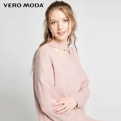 Vero Moda новый простой воротник с открытым плечом свободный женский свитер | 318113510