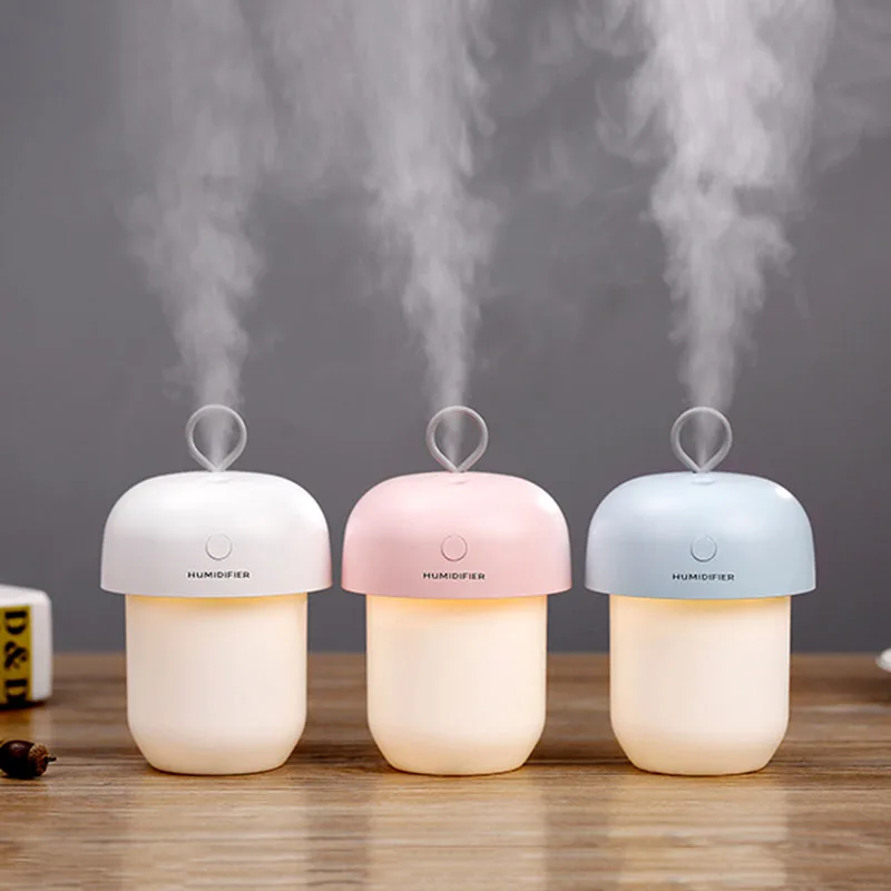 

Hot Lovely 300ml Air Humidifier USB Mini Humidifier Aroma Diffuser Air Purifier LED Lights for Home Car Desktop HY99 AU31