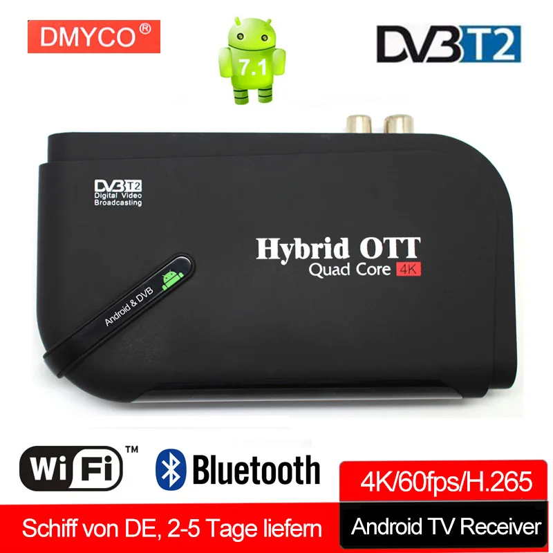 

Android tv box 7.1 DVB-T2 Amlogic S905D 4K 1G 8G Quad Core 4K 2.4G Wifi Smart TV Box Support Netflix youtube DVB-T2 Media Player