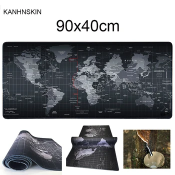 

World map Large Size mouse pad computer accessory with high speed easy control nature rubber gaming mouse pad for office desk