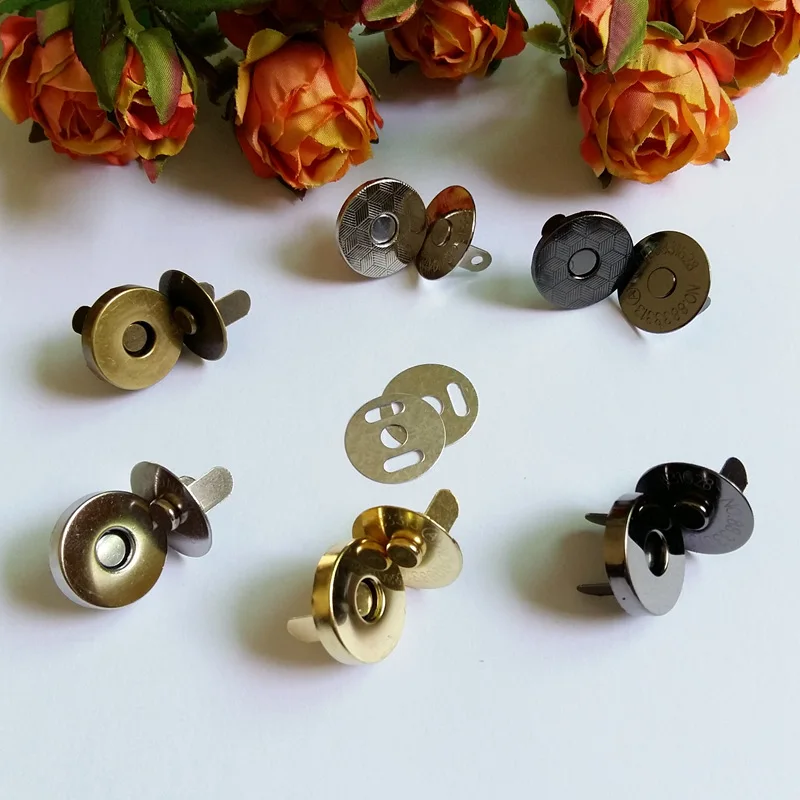 

5sets/lot 18MM Magnetic Button Metal Magnet Buttons for Handbags,Purse,Metal Button Fastener for Wallet Bags Clothes Sewing