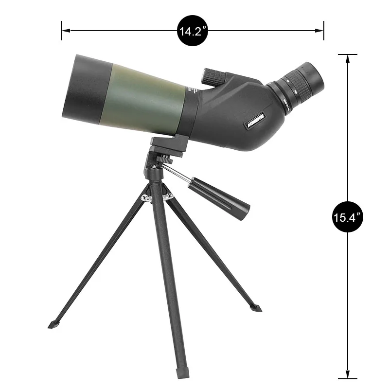 AOMEKIE 20-60x60 Zoom Зрительная труба Bak4 призма Оптический Объектив водонепроницаемый монокулярный телескоп со штативом для наблюдение за птицами, охота