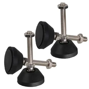 

Black 40mm Dia Universal Joint Threaded M8 x 46mm Adjustable Furniture Glide Leveling Feet Pad Pack of 4