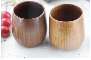 

1PC Japan Style Primitive Handmade Natural Spruce Wood Wooden Cup Mug Breakfast Beer Milk Coffee Cup LC 001