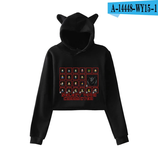 Sudadera con capucha de stranger things para suéter de moda Kawaii 2D, camisa corta con orejas de para chica Kpop, 2019|Sudaderas con capucha y sudaderas| - AliExpress