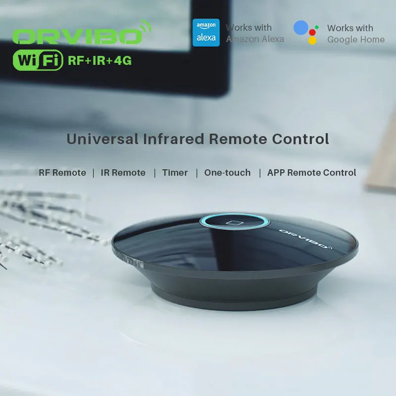 Orvibo-Control remoto inteligente Allone Pro, Control Universal IR 433MHz conectado, funciona con Echo Alexa para automatización del hogar inteligente