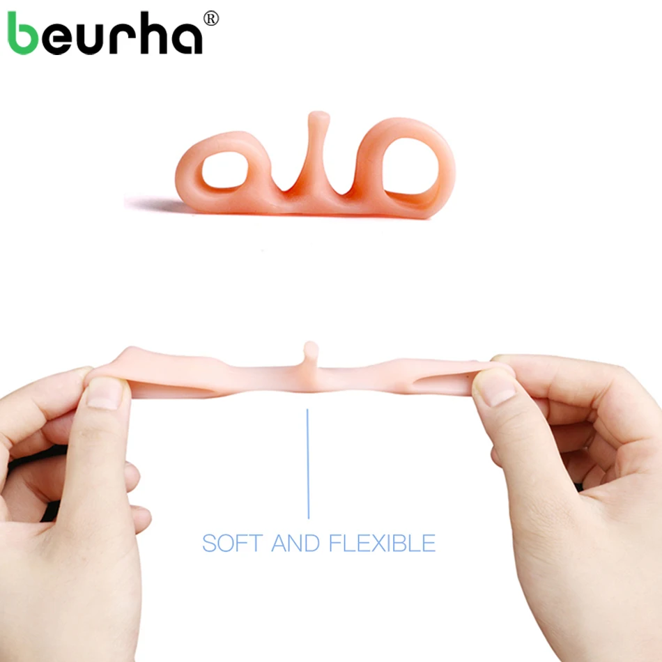 

2PCS Hallux Valgus Daily Use SEBS Silicone Orthosis Toe Overlap Repair Bunion Corrector Shoes Woman Foot Care Tool Dropshiping