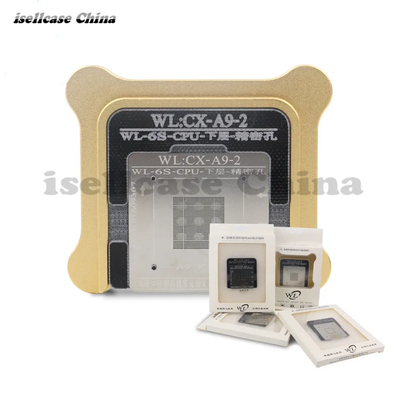 Wozniak WL Best for iphone 6 6s 6sp Plus CPU NAND A7 A8 A9 A10 processor BGA reball Tin Net Stencil Great Repairing Tool base Wozniak WL Best for iphone 6 6s 6sp Plus CPU NAND A7 A8 A9 A10 processor BGA reball Tin Net Stencil Great Repairing Tool base