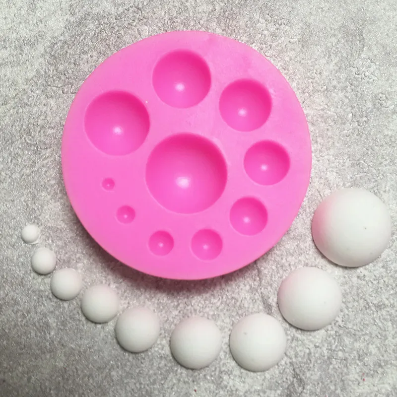 

TILLWELL1389 Hemisphere/ Round/Oval Silicone Mold Mould For Resin Pendant Jewelry Making Tool
