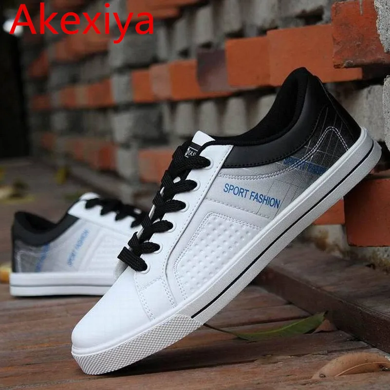 

Akexiya 2017 Newest Spring Summer Men Casual Shoes Men PU Leather Fashion British Style Mens Shoes Mne's Shoe