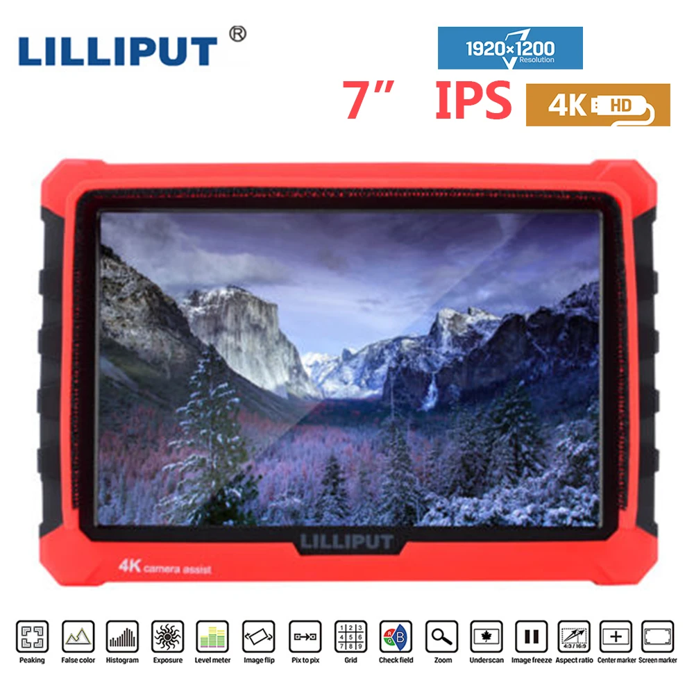 

LILLIPUT A7s 7" Camera Field Monitor 1920*1200 FHD IPS Screen Camera Field Monitor Display for Canon Nikon Sony Panasonic DSLR