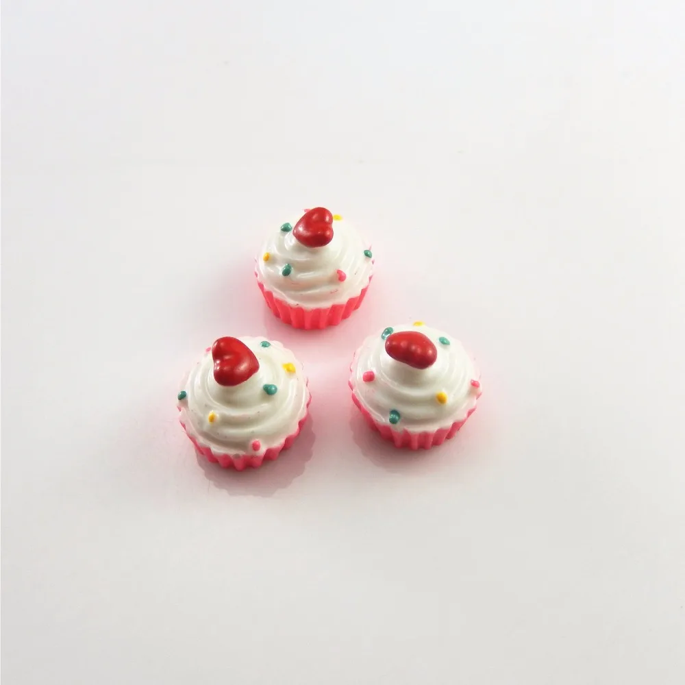 

5pcs Artificial Cup Heart Cake Resin Necklace Pendant Charm 17*17mm Lovely Jewelry Dec Flat back Fine Accessories Crafts 51356