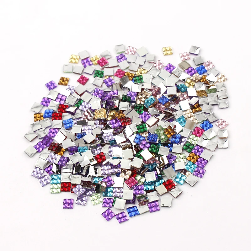 

1000Pcs Colorful Round Resin Rhinestones 4mm Sizes Round Flatback Glue On Diamonds DIY 3D Nail Art Decoration