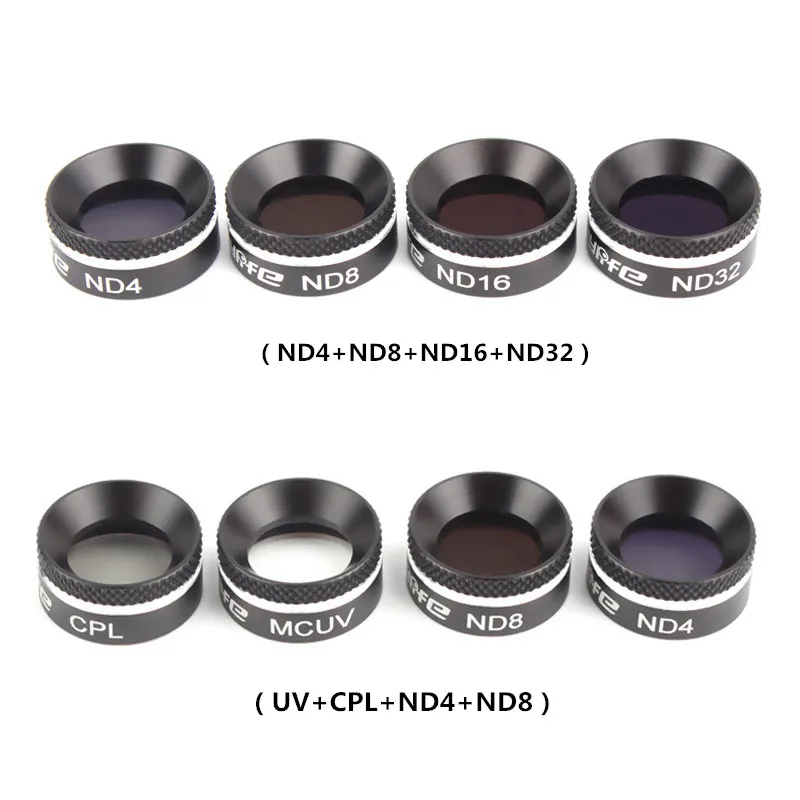 ( ND4+ND8+ND16+ND32 )  ( UV+CPL+ND4+ND8 )  Filter W Sun Shade hood effect  For DJI Mavic Air Drone Accessories 2