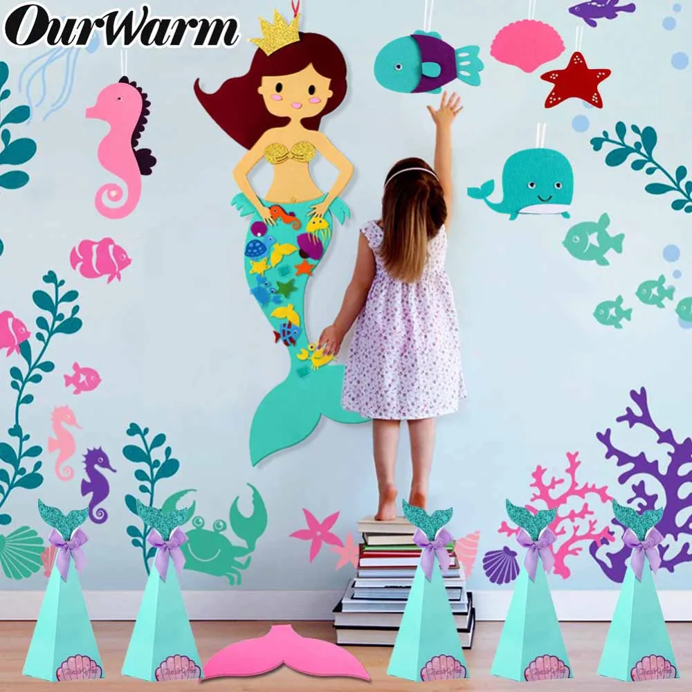 Украшение на стену Русалочка OurWarm принадлежности для вечерние подарок день