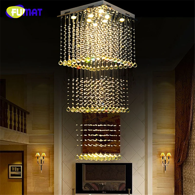 Потолочный светильник FUMAT k9 светодиодный с кристаллами для гостиной|hotel projects|stair