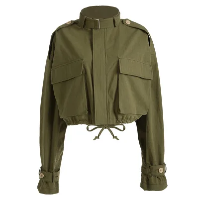 

Europe and the United States 2018 women's wear new fashion street, wear short, long collar jacket long jacket jacket